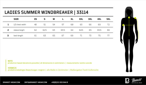 Women Summer Frontzip Windbreaker – Bild 5