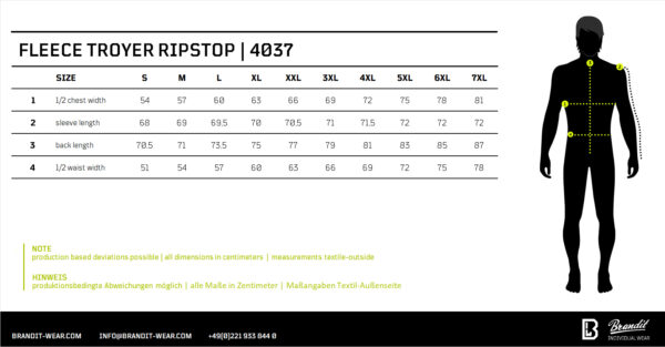 Fleece Troyer Ripstop – Bild 7
