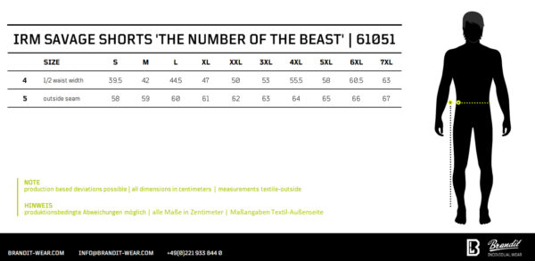 Iron Maiden Savage Shorts The Number of The Beast  – Bild 7