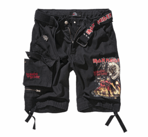 Iron Maiden Savage Shorts The Number of The Beast black edition