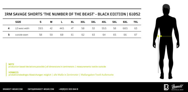 Iron Maiden Savage Shorts The Number of The Beast black edition – Bild 7